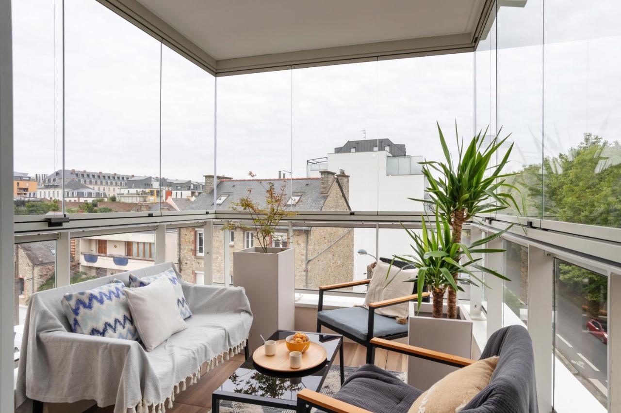 L'Air - Elegant 2 Chambres Avec Loggia Dans Residence De Haut Standing Rennes Eksteriør billede